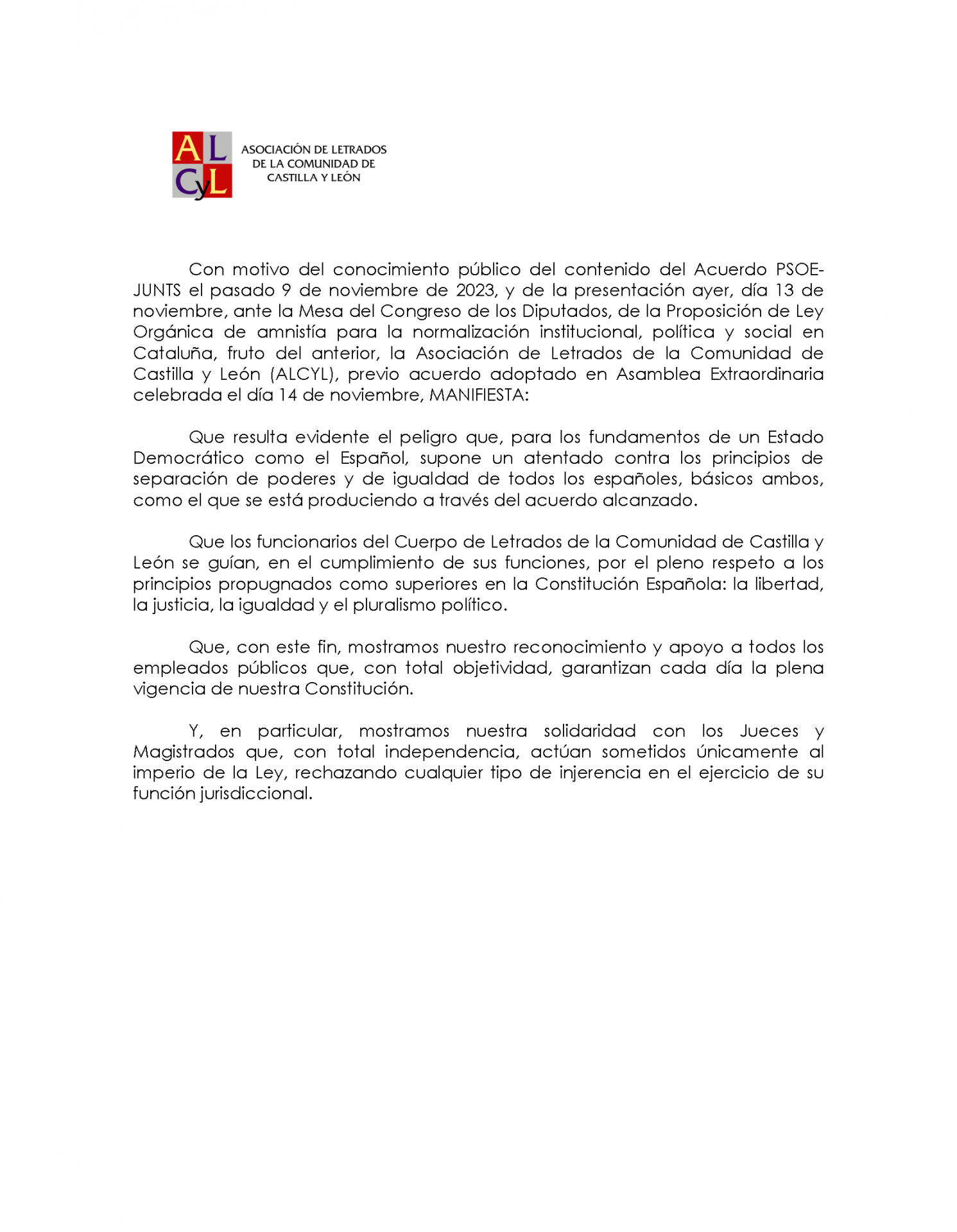 comunicado amnistia alcyl